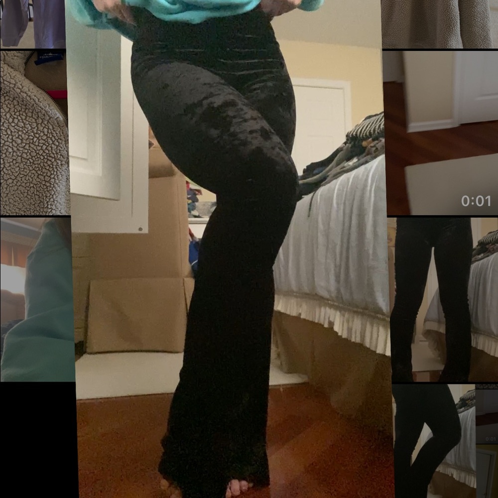 TopShop Velour Flares